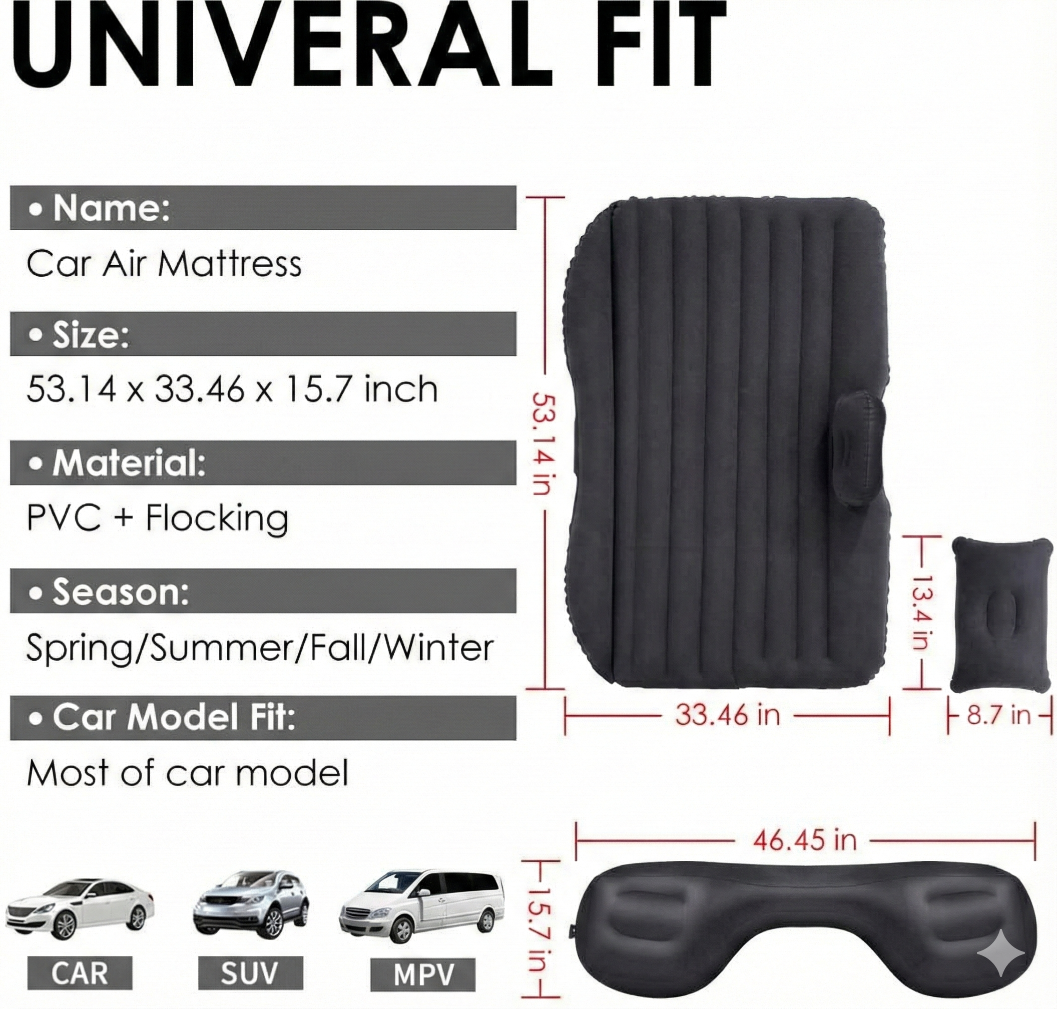 Premium Inflatable Car Bed